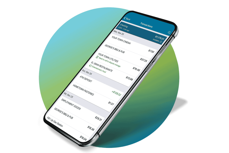 City National Bank app on phone